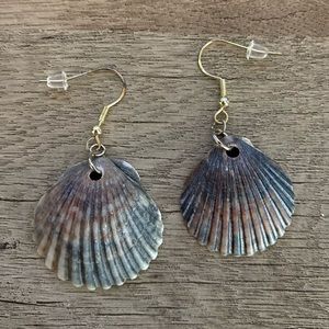 Handcrafted OBX Seashell Earrings (silver)